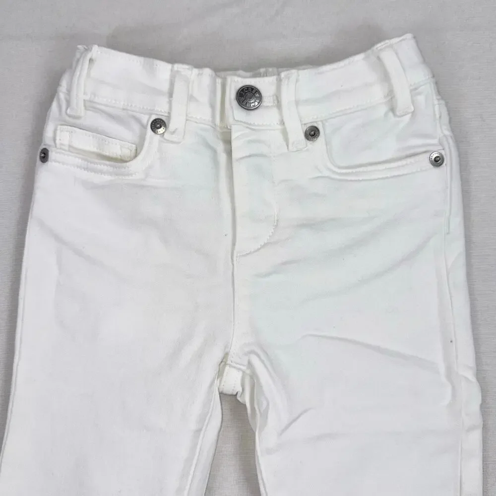 J Crew Crewcuts Jean Girls Colored Runaround Skinny Size 5 White